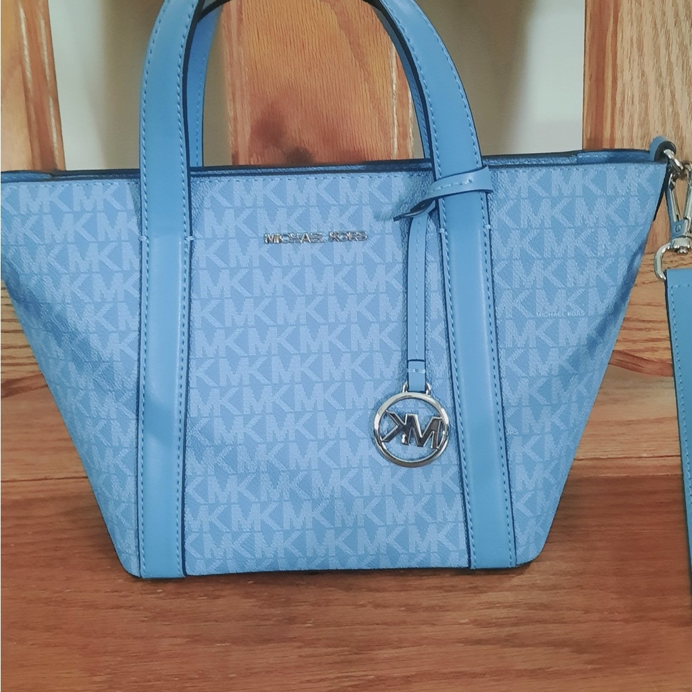 Michael Kors Light Blue Satchel